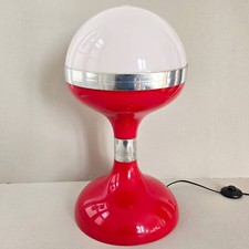 LAMPE DE SOL LAMPADAIRE DIABOLO VINTAGE 1960 SPACE EN PLASTIQUE ROUGE 60S 1960S