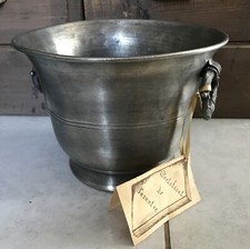 Grand Seau A Champagne En Etain Fait Main Hauteur 17 Cm
