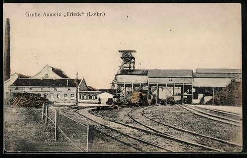 Cpa lothringen grube - grube, aumetz