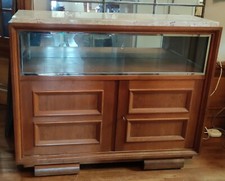 Ancien Meuble Vitrine chêne massif/meuble Années 1950/ancien buffet bas  vitré