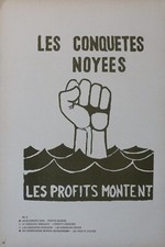 Affiche mai 68 LES CONQUETES NOYEES / POUVOIR POPULAIRE poster DOBSON 89 90