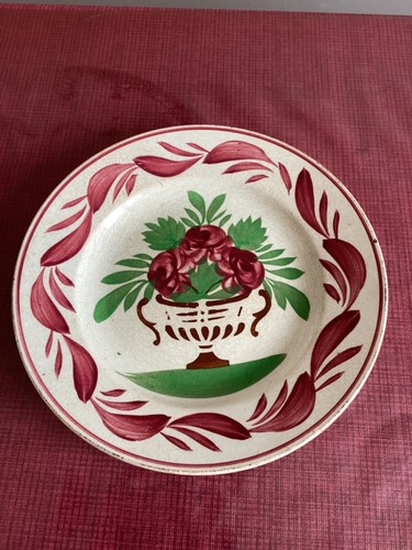 Assiette ancienne sarguemine - assiette,
