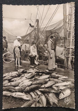 CPSM 85 - Les SABLES d'OLONNE - Les Thons sur le Quai - Pêcheur  Bateau Vendée