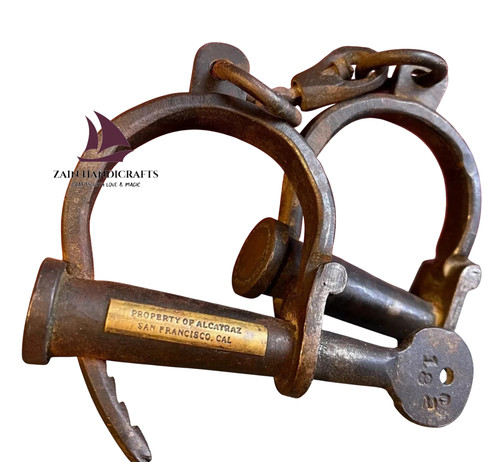 Menottes anciennes fer zain - menottes,