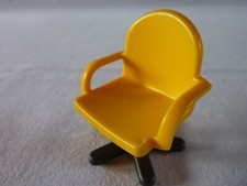PLAYMOBIL SIEGE JAUNE FAUTEUIL  ACCESSOIRE MAISON POLICE POMPIER AEROPORT
