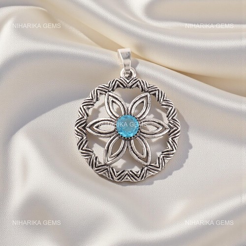 Rond naturel topaze bleu - rond,