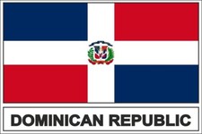 Autocollant sticker drapeau  DOM republique dominicaine