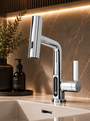 Robinet lavabo cascade led - cascade,