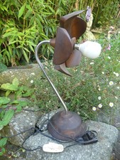 Olivier Mourgue ? Lampe de Bureau socle et abat jour  en bois pied Métal 1960 38