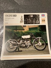 CARTE FICHE MOTO collection