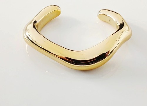 Bracelet jonc doré ouvert