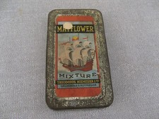 Ancienne boîte à tabac en tôle avec étiquette papier MAYFLOWER   Rotterdam