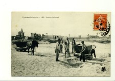 66 - Vue sur le CANET - Très belle carte avec wagonnet et ramasseurs de sable