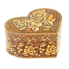 Boite forme Coeur en bois - Boite Russe en écorce - Artisanat russe Beresta
