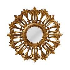 Miroir rond Valentine doré
