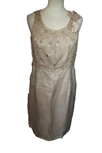 Robe soie broderies - broderies, femme