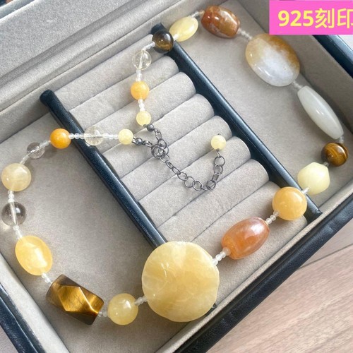 Ancien grand collier pierre - grand,