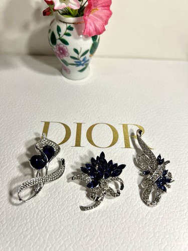 Dior lot broches argenté - lot,