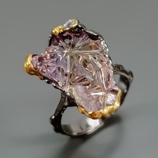 Bague amétrine naturelle