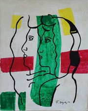 Tableau huile sur toile cubiste signé Fernand Léger - Art moderne français