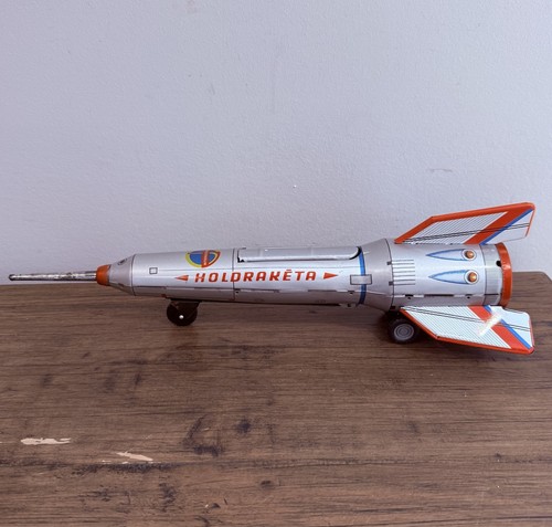 Vintage holdraketa tin litho - vintage,