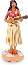 Hula Girl Bobblehead Dashboard Doll with Ukulele - 4.72" Home Decor Gift