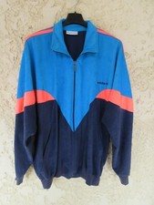 Veste ADIDAS peau de pêche vintage Trefoil tracktop jacket rare 80'S 186 XL D7