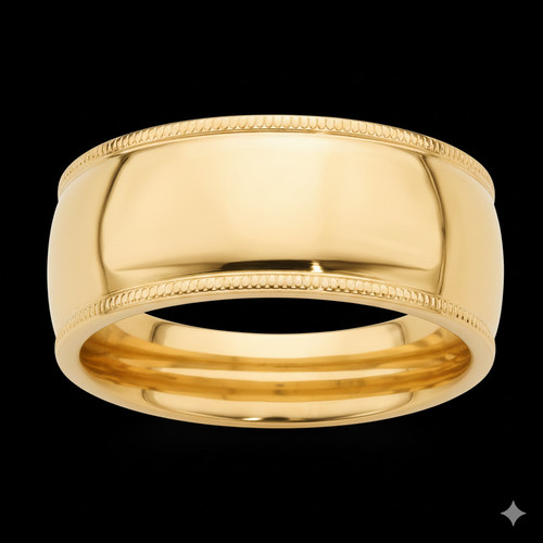 Bague large bande - , en