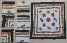 Lot 7 serviettes de table en tissu avec des motifs