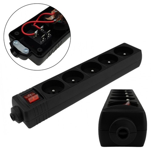 Bloc multiprises noir avec - , 5
