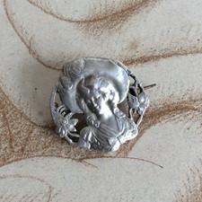 Ancienne Broche Argent Art