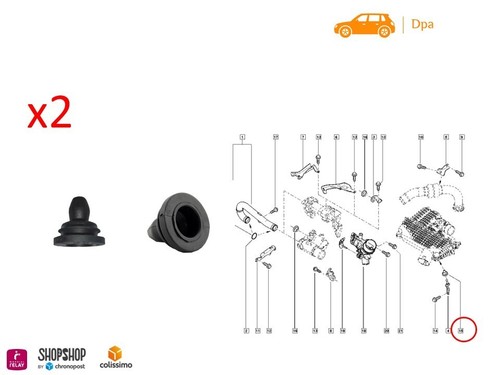 Supports boitier filtre à - x2,