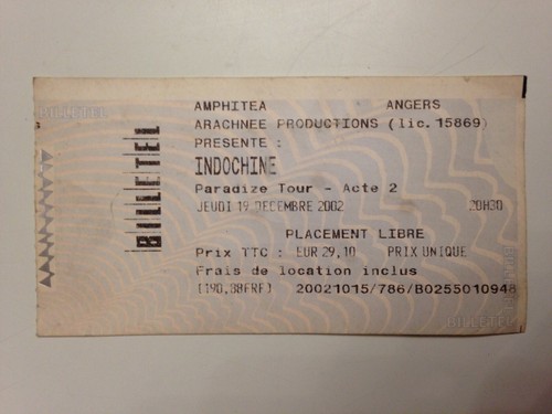 Ticket concert indochine - concert,