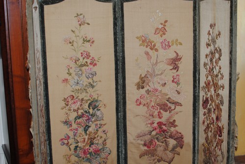 Ancien paravent restaurer - ancien, paravent,