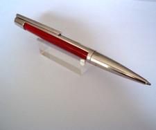 STYLO BILLE DE PRESTIGE DUPONT DEFI ROUGE INTENSE ET CHROME NEUF DE STOCK MX33