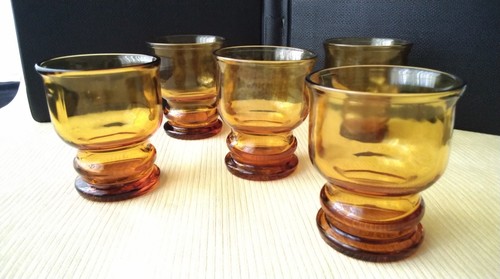 Verres ambré vintage - verres,