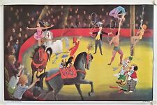 Affiche Scolaire LE CIRQUE + CHAMBRE D'ENFANT Ogé-Hachette Ann. '50 recto verso
