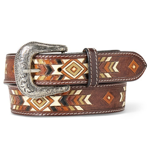 Ceinture cuir ariat western - cuir,