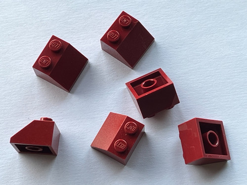 Lego dark red dkred slope - red,