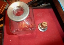 Superbe carafe à whisky col et bouchon en étain