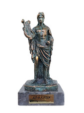 Statue en bronze d'art poétique d'Apollon dieu de la musique avec socle en ma...