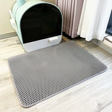 Tapis De Litière Pour Chat Double Couche Antidérapant Pour Animaux De Compagnie,