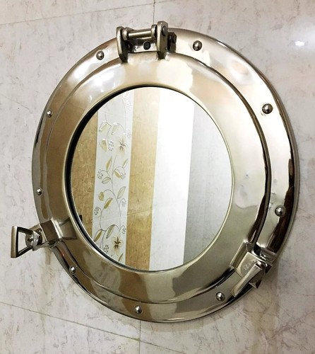 Ancien miroir mural rond