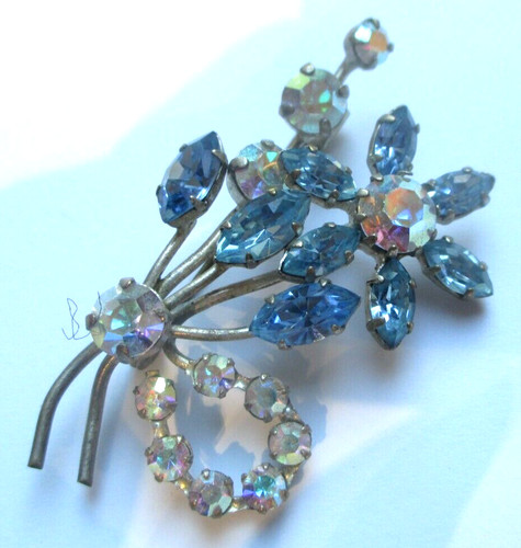 Ancienne broche fleur couleur - fleur,
