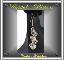 Boucle d'oreille femme cristal