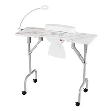 Table de Manucure Pliante avec Collecteur de Poussière Électrique Bureau d’Esth