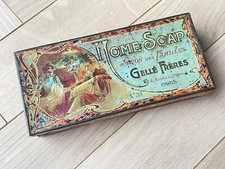 Ancienne Boite De Savon Home Soap Gellé Freres Tole Litho