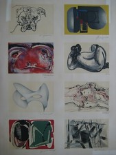 KIJNO PIGNON LOBO GASTAUD FERAUD LITHOGRAPHIE SIGNÉ CRAYON HANDSIGNED LITHOGRAPH