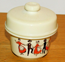 vintage RECIPIENT costume folklore POT ramequin à FOIE GRAS opalex TERRINE noel