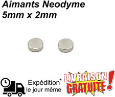 Lot 2 Aimant néodyme 5 x 2 mm
